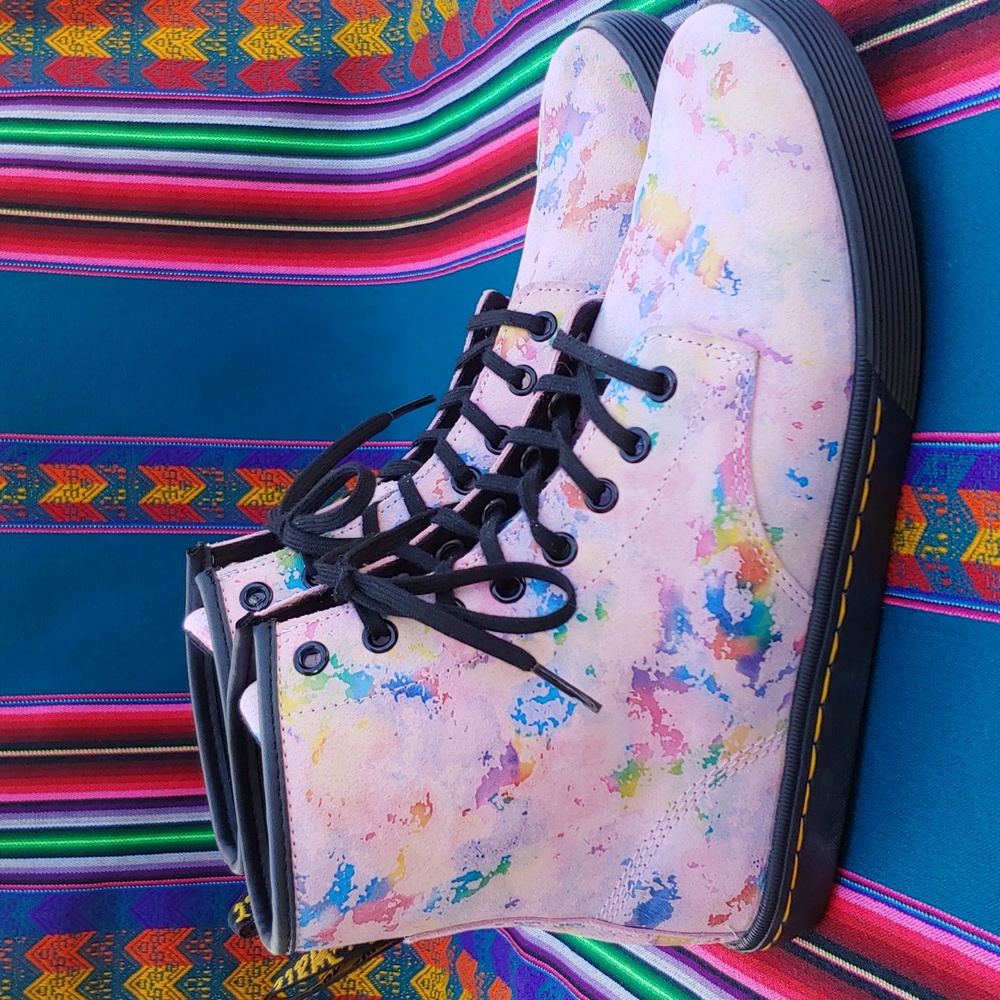 Dr. Martens Pastel Splatter Combat Boots